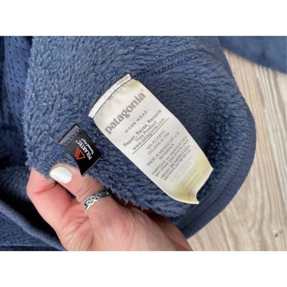 Patagonia Re-Tool Snap-T Pullover Plush Navy Blue- Women's Size Large, MSRP $119 - Picture 8 of 13